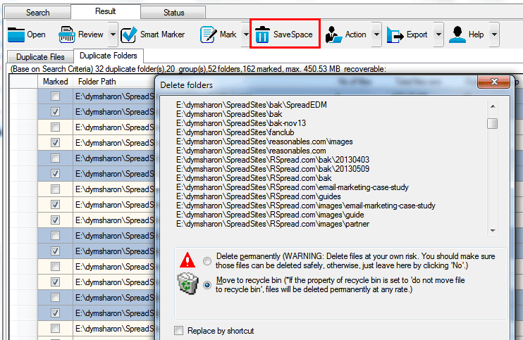 Delete Duplicate Folders
