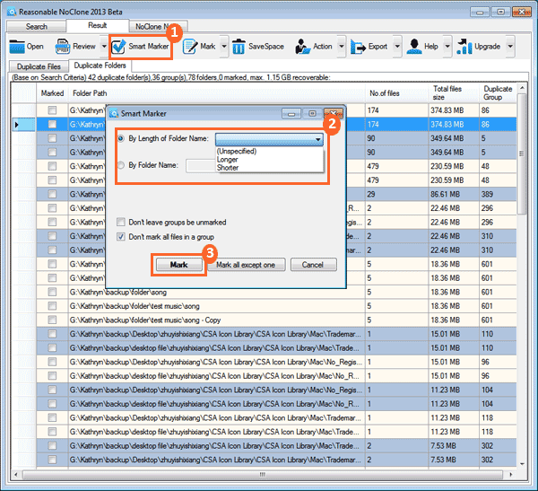 Mark Duplicate Folders