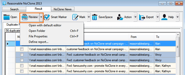 remove duplicate messages in outlook inbox.